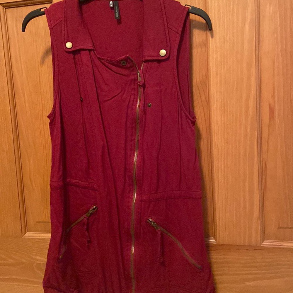 Maurice’s Red Zipper Vest